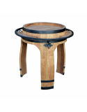 Kávový stolík - Stolík zo sudu s kovaním