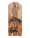 Hodiny s hlavou koňa, 64 x 27 cm