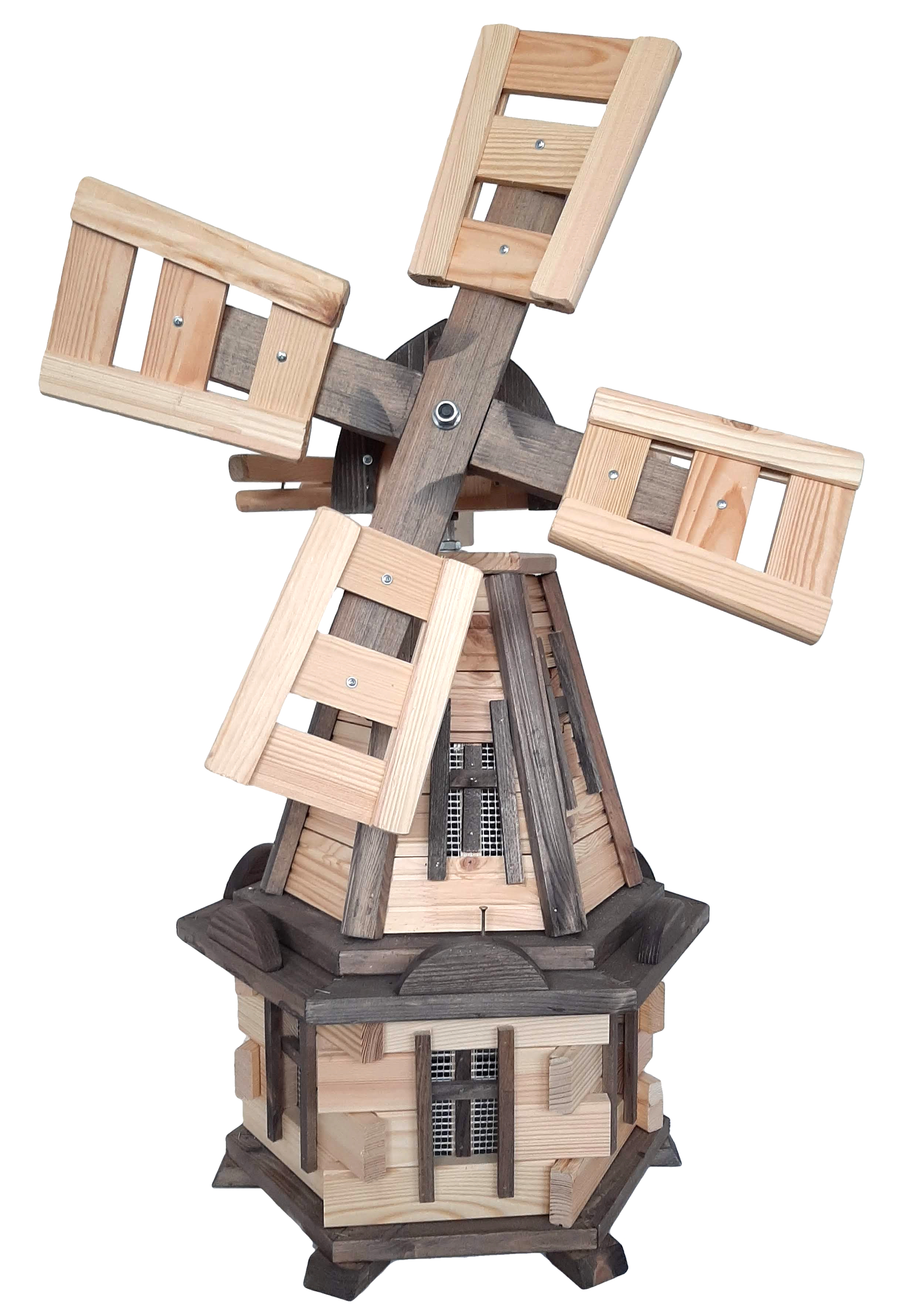 Drevený veterný mlyn záhradný, otočný, dekoračný 170 cm