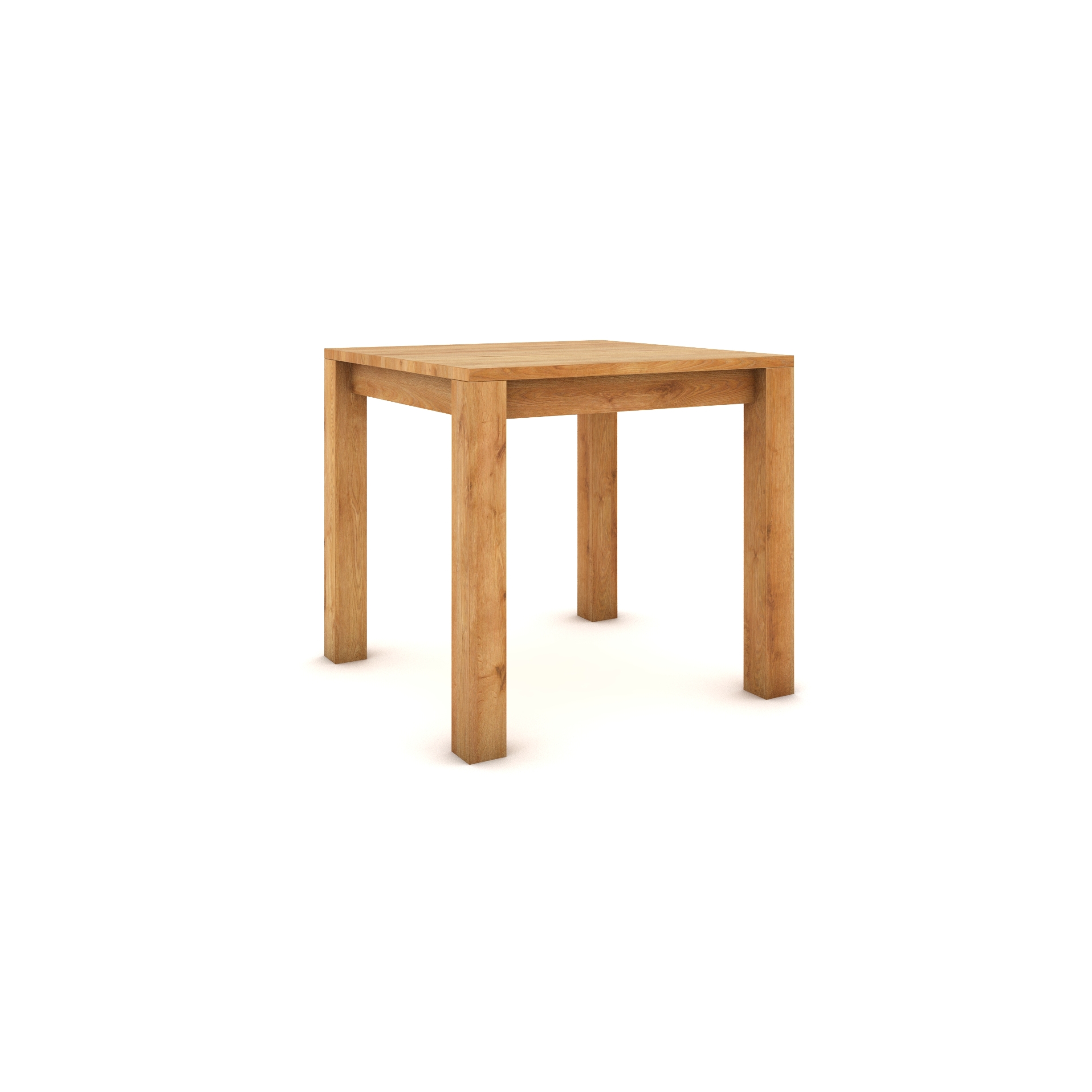 Dubový stôl 80 x 80 cm , prírodný, hodvábne polomatný