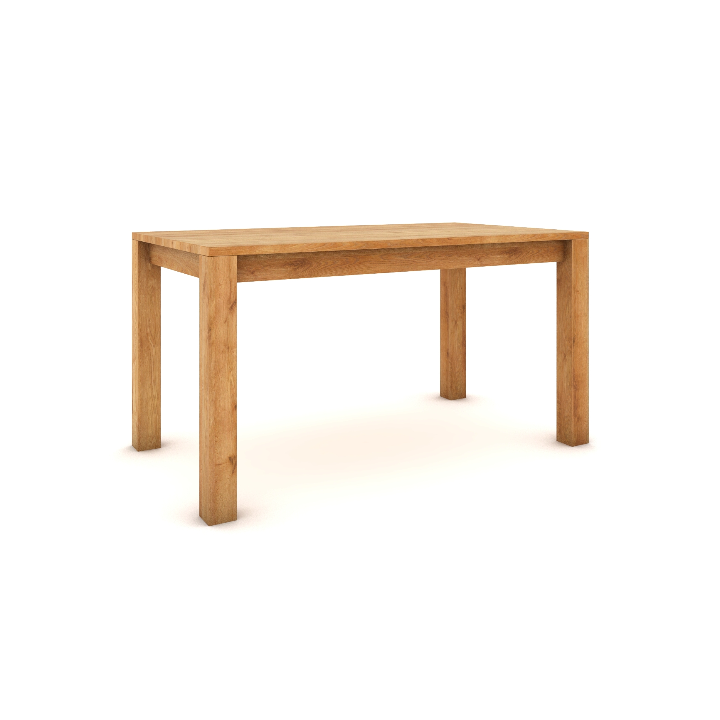Dubový stôl 140 x 80 cm , prírodný, hodvábne polomatný