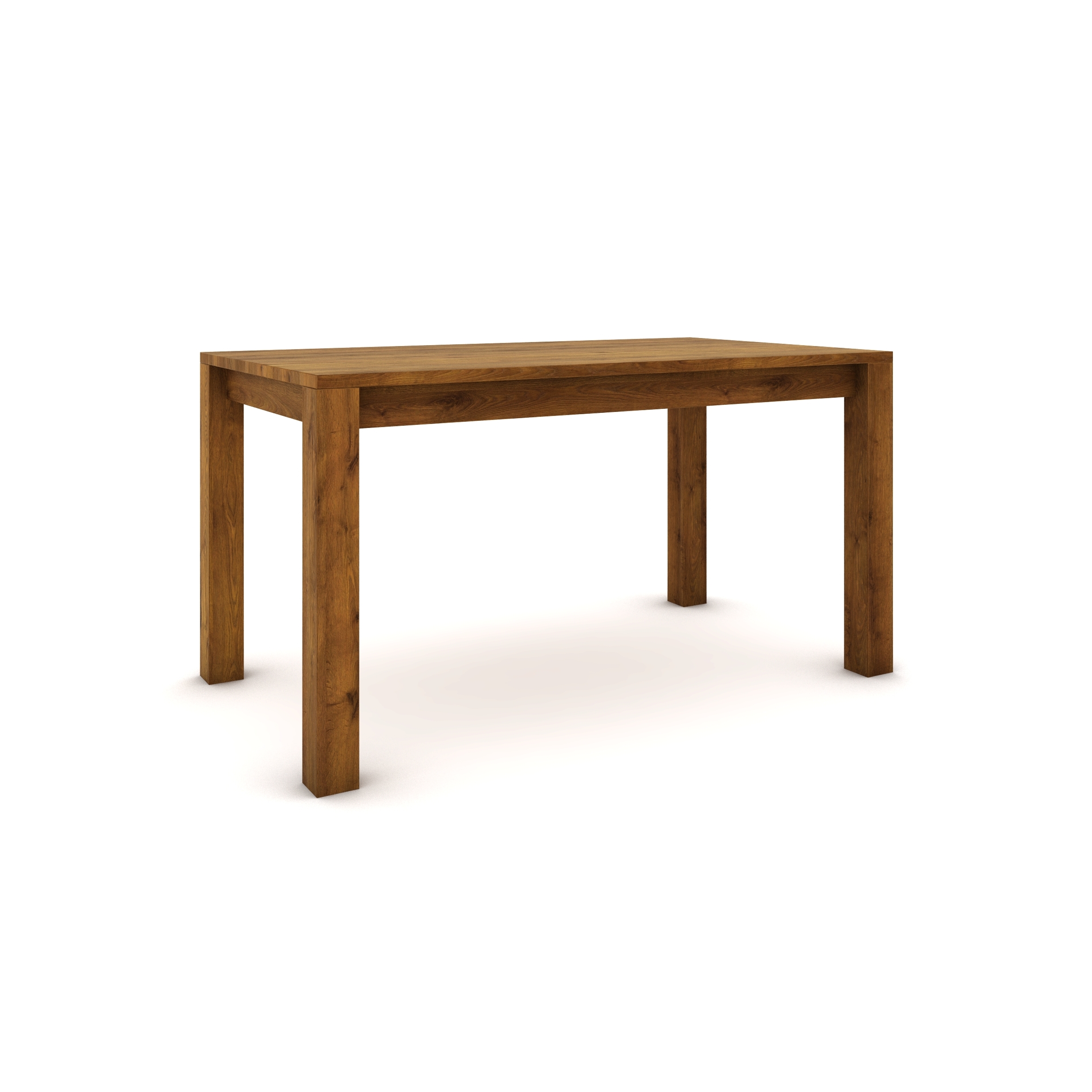 Dubový stôl 140 x 80 cm , hnedá zem
