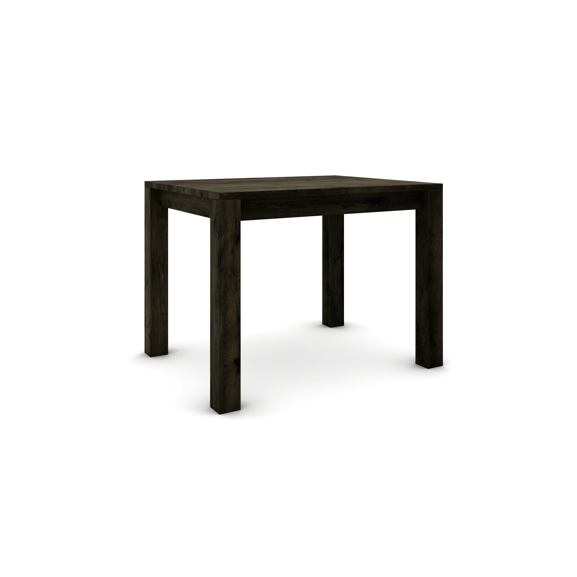 Dubový stôl 100 x 80 cm , čierny so strieborným efektom