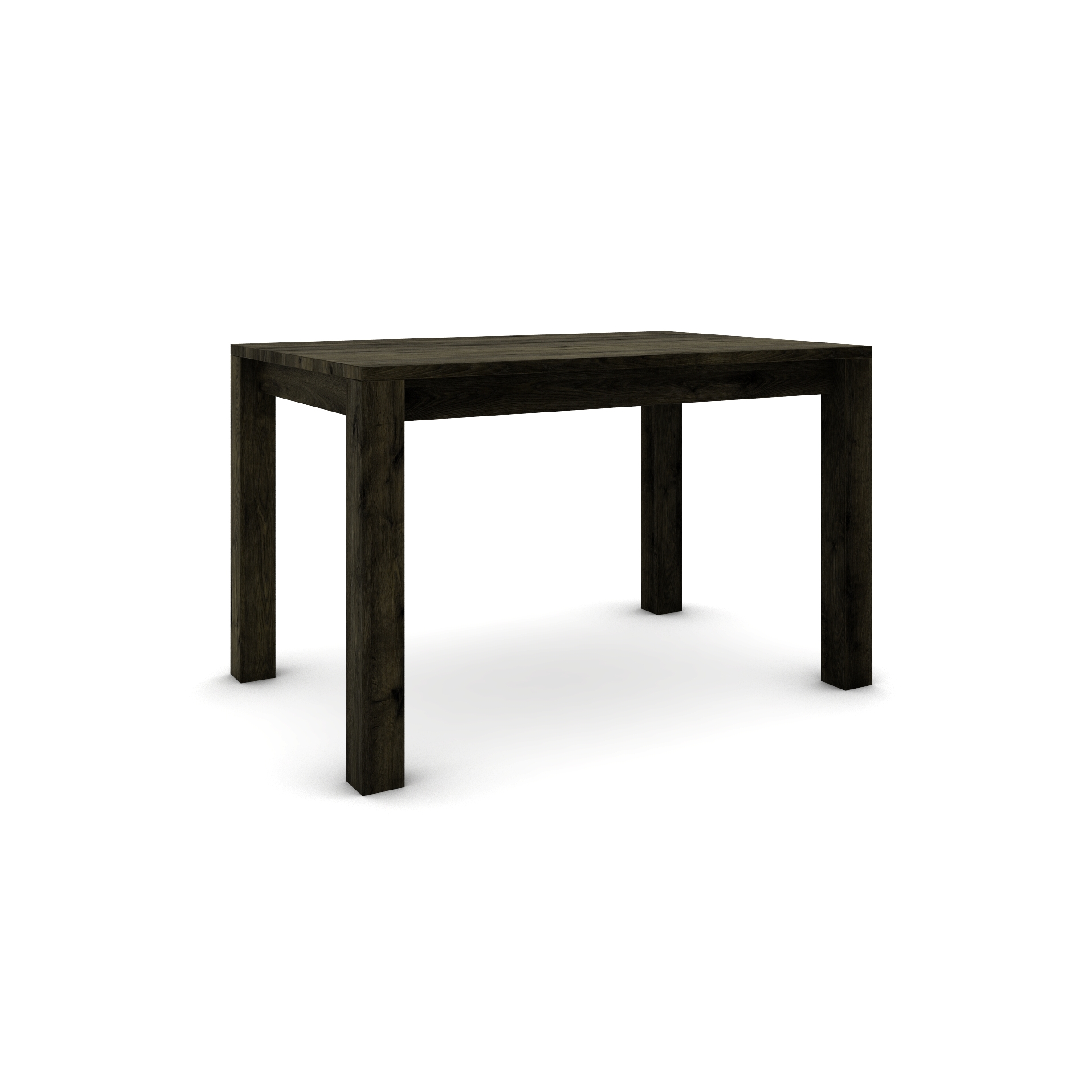 Dubový stôl 120 x 80 cm , čierny so strieborným efektom