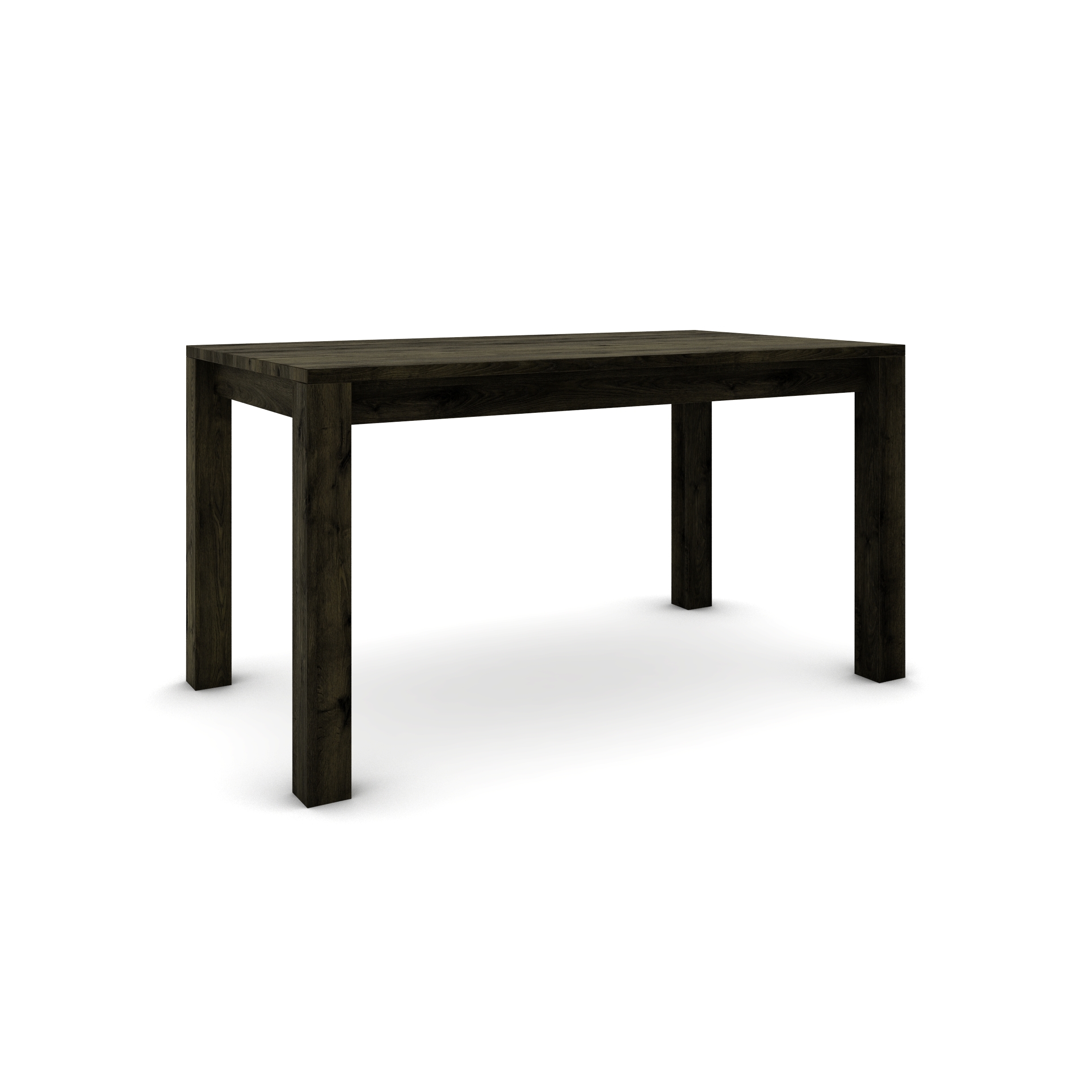 Dubový stôl 140 x 80 cm , čierny so strieborným efektom