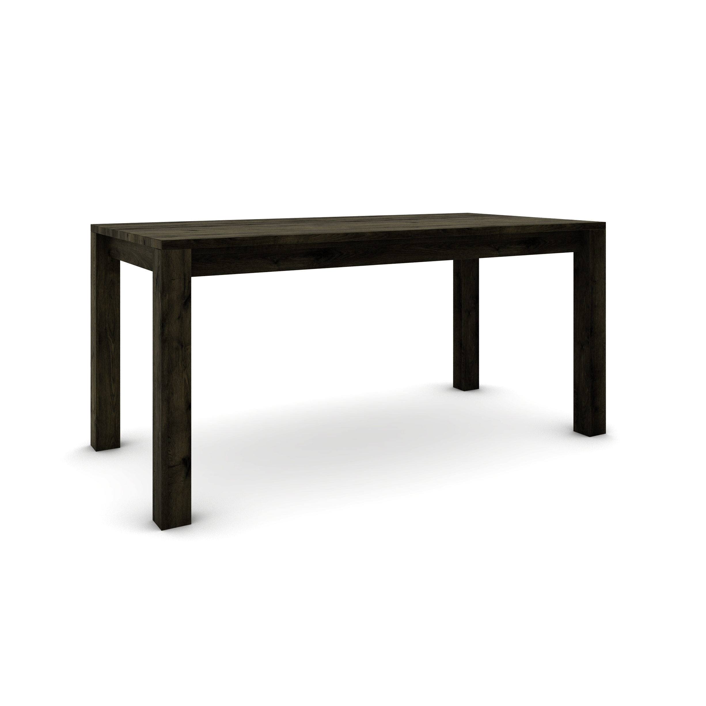 Dubový stôl 160 x 80 cm , čierny so strieborným efektom