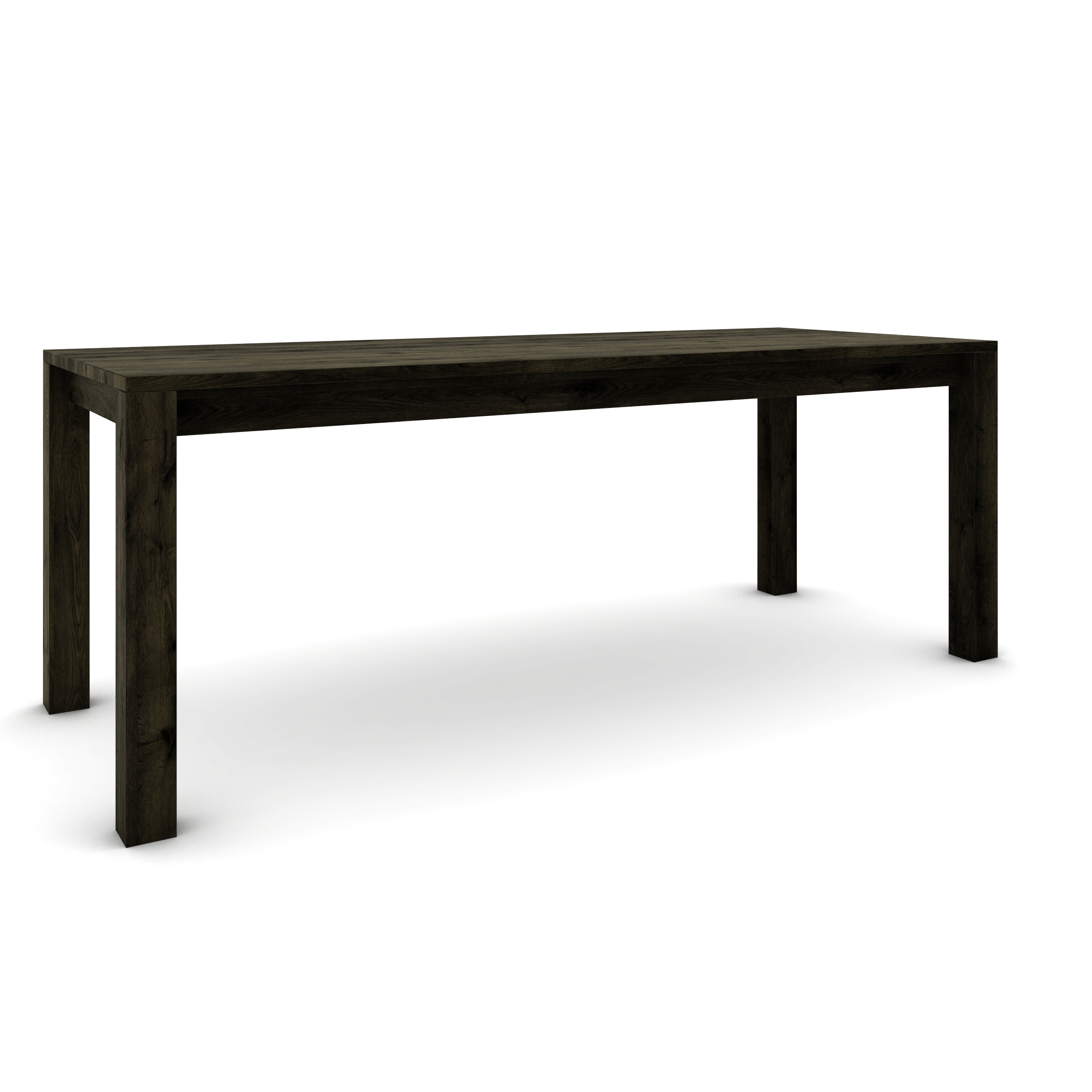 Dubový stôl 200 x 80 cm , čierny so strieborným efektom