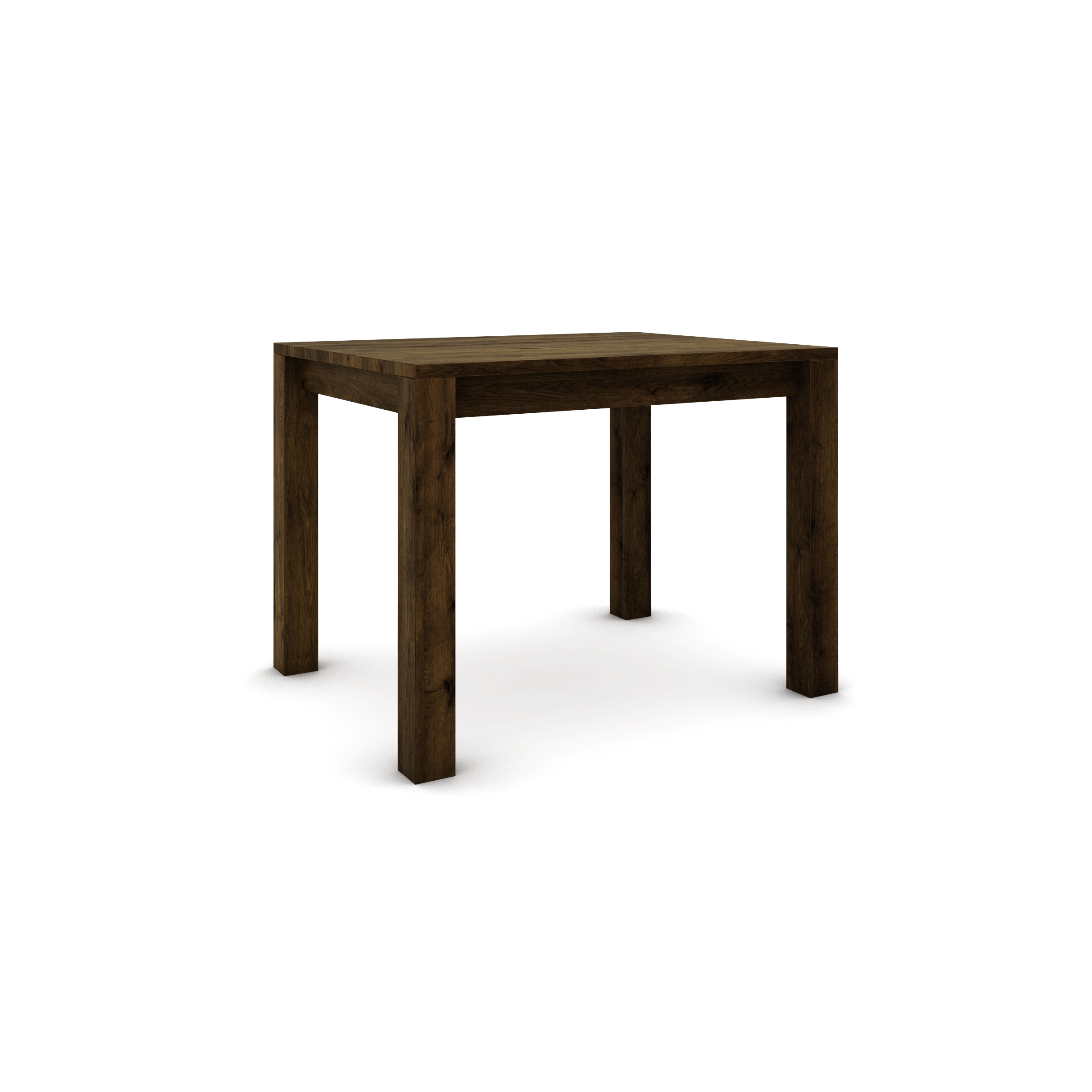 Dubový stôl 100 x 80 cm, hnedá zem so zlatým efektom