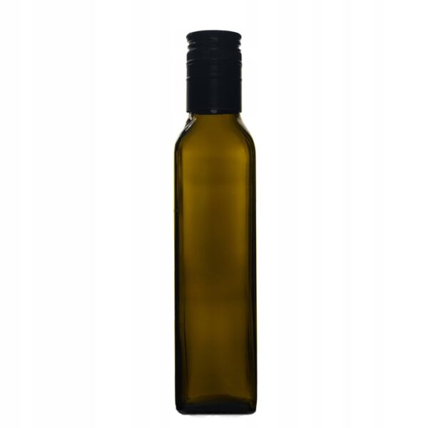 Sklenená fľaša MARASCA 250 ml olivová so zátkou