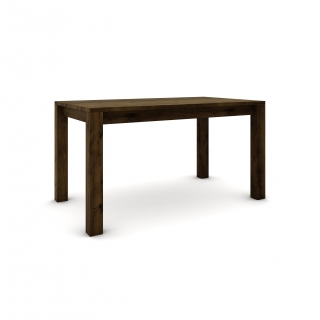 Dubový stôl 140 x 80 cm, hnedá zem so zlatým efektom