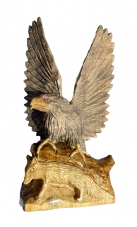 Drevená socha orla 37x22cm