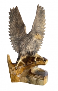 Drevená socha orla typ3 - 37x22cm