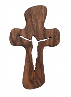 Krížik z orechového dreva 26x15 cm