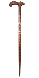 Drevená vychádzková palica - zdobená