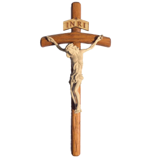 Drevený kríž s Ježišom