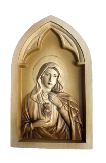Drevený obraz Panny Márie 25x15cm