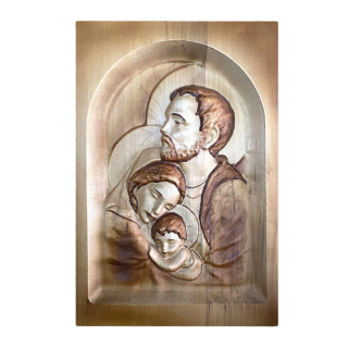 Drevený obraz Svätej rodiny 2- 25x36cm